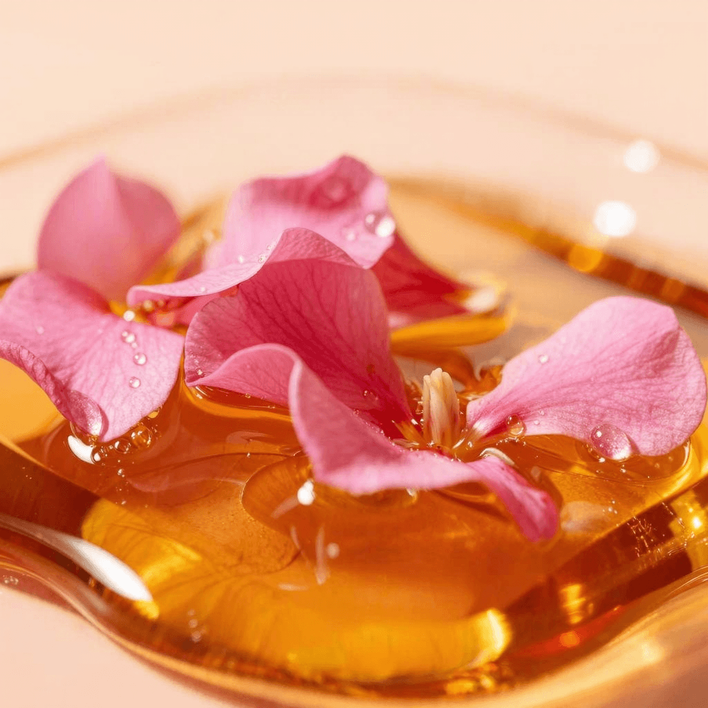 Massageöl Floralia Textur Detailaufnahme