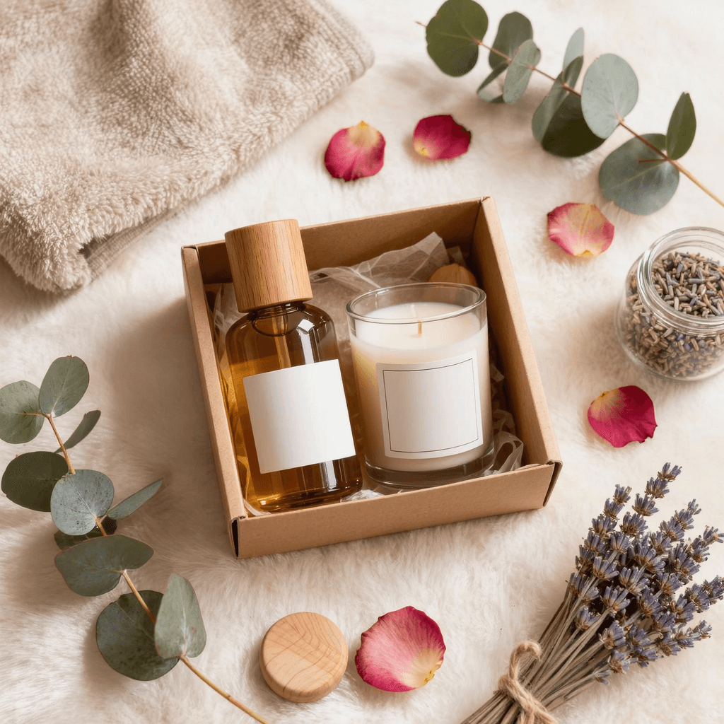 Wellness-Set Geschenkbox geöffnet