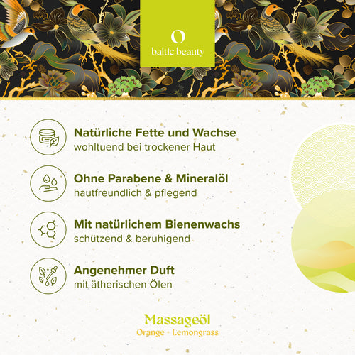 Massagekerze - Orange und Lemongrass